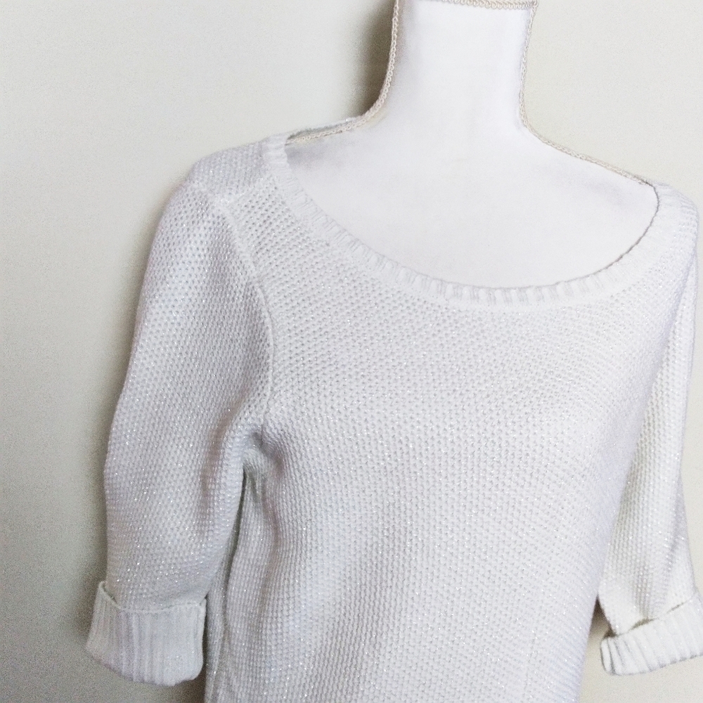 Design history White Asymmetrical Hem Sweater - Picture 5 of 7